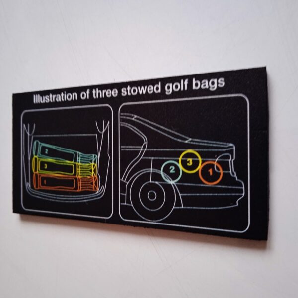 BMW E39 USA Golf Bags Illustration Card 540i M5