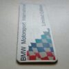 BMW E36 Motorsport Glove Box plaque. M3 LTW US, GT, 318is Limited.