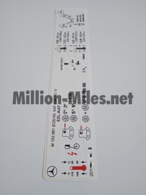 MB Engine data M102 #0228
