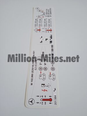 MB Engine data M102 #0231