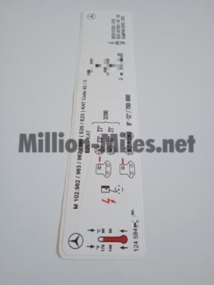 MB Engine data M102 #0235