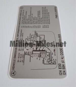 MB W124 300E Emission Control US #0395