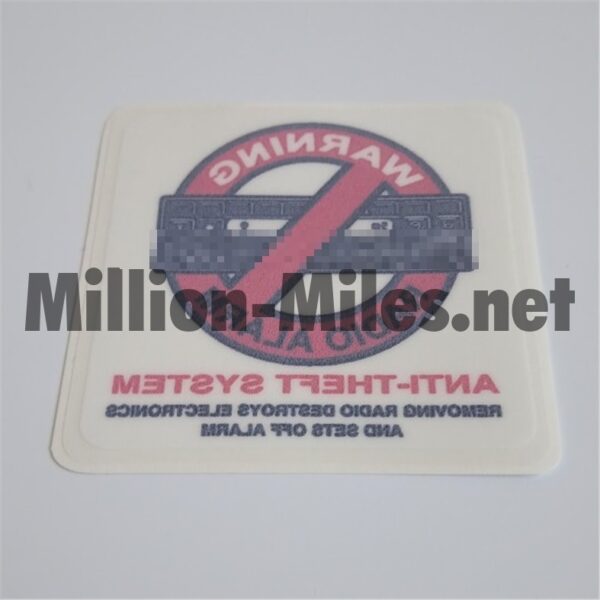 MB Radio / Alarm Anti-Theft System #0508
