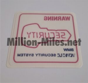 BMW Alarm Security #0513