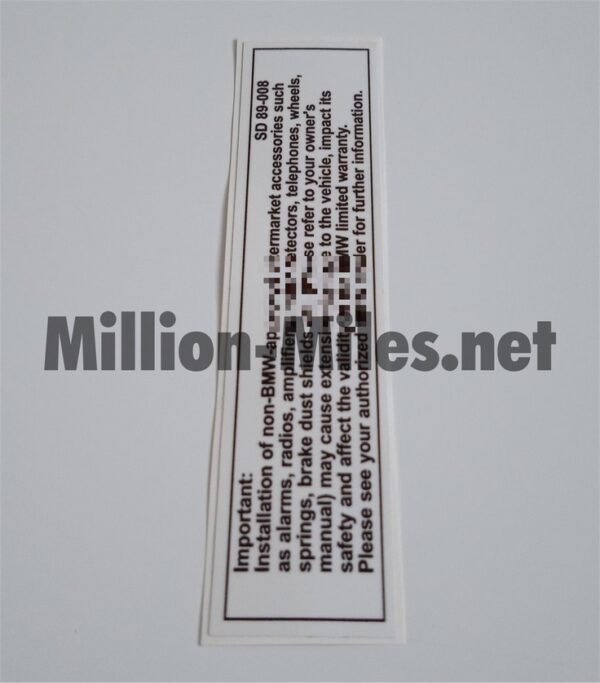 BMW Aftermarket Equipment Info US #0657