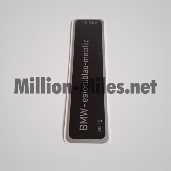 BMW E34 E36 E38 E39 Colour Code 335 Estorilblau Metallic #0812