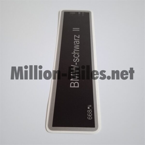 BMW E30 E31 E32 E34 Colour Code 668 Schwarz 2 #0888