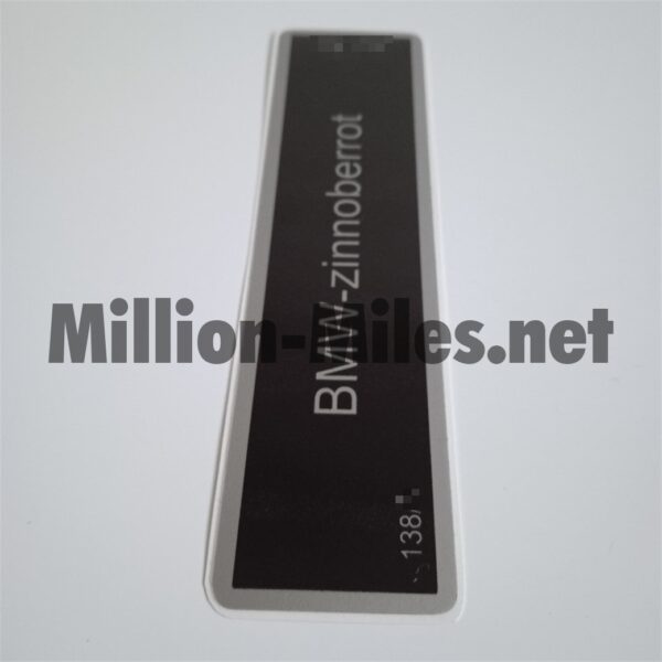 BMW E30 E31 E32 E34 Colour Code 138 Zinnoberrot #0898