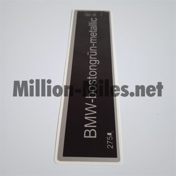 BMW E30 E31 E32 E34 Colour Code 275 Bostongrun Metallic #0903
