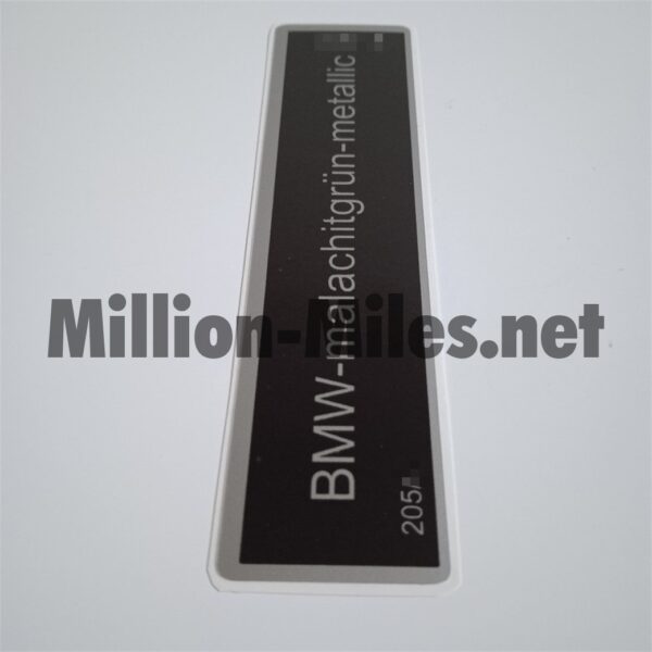 BMW E30 E31 E32 E34 Colour Code 205 Malachitgrun Metallic #0919