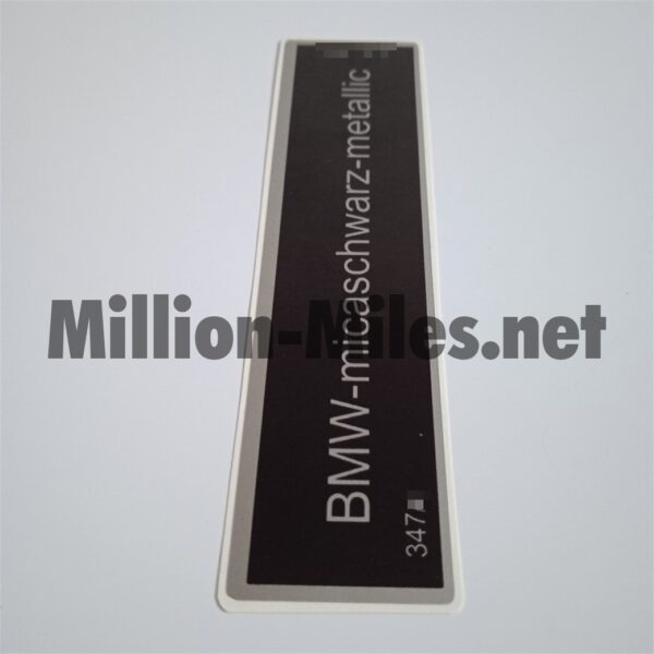 BMW E30 E31 E32 E34 Colour Code 347 Micaschwarz Metallic #0924