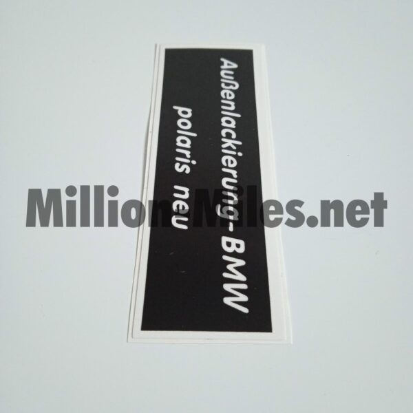BMW E3 E9 E10 E12 E21 E24 Colour Code Polaris Neu #1016