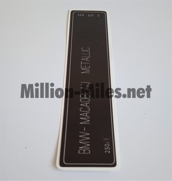 BMW E38 E39 E46 E60 E90 Colour Code 250 Macaoblau Metallic #1031