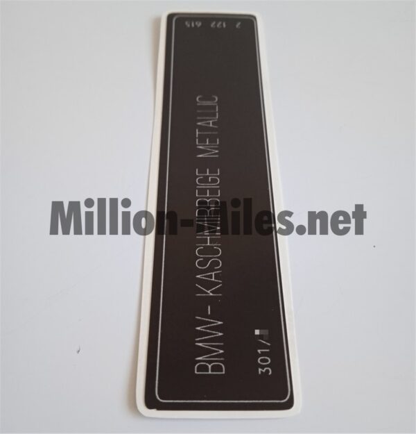 BMW E38 E39 E46 E60 E90 Colour Code 301 Kaschmirbeige Metallic #1040