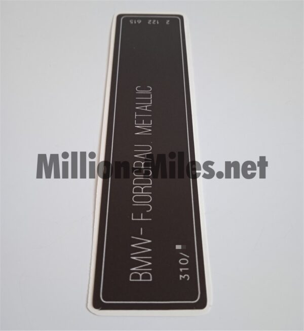 BMW E38 E39 E46 E60 E90 Colour Code 310 Fjordgrau Metallic #1050