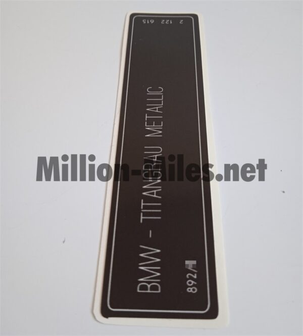 BMW E38 E39 E46 E60 E90 Colour Code 892 Titangrau Metallic #1103