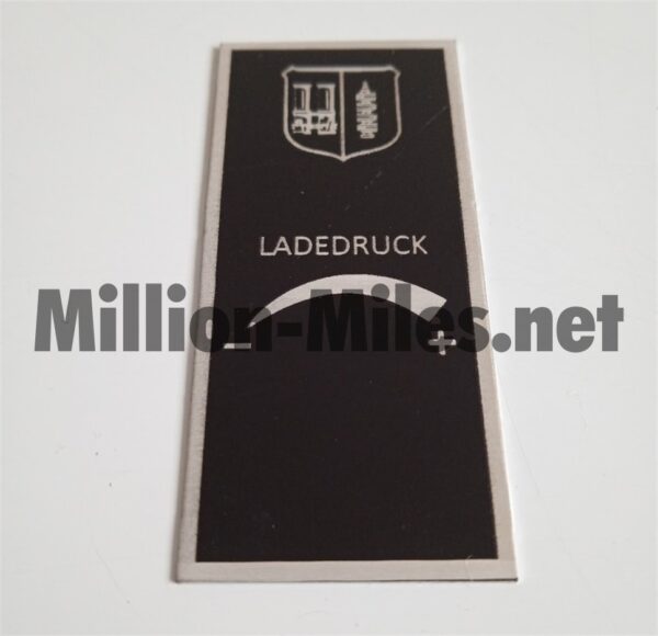 ALPINA  Ladedruck / Equalizer Plaque #1141