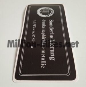 ALPINA Dunkelsaphirblau Metallic Sonderlackierung #1190