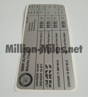 Alpina Tire Pressure E92 B3 BiTurbo Coupe #1227