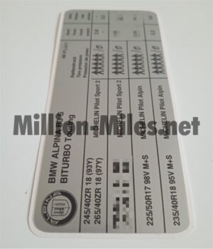 Alpina Tire Pressure E91 B3S BiTurbo Touring #1237