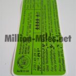 Alpina Tire Pressure E34 B10 3.5/1, E32 B11 3.5 #1249