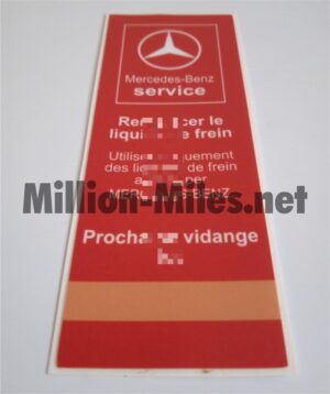 MB Brake Fluid Service FRA #1276