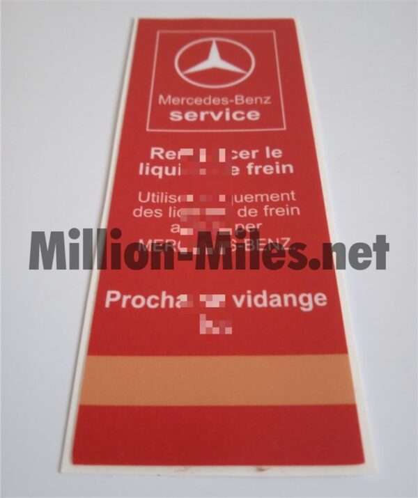 MB Brake Fluid Service FRA #1276