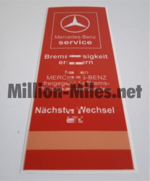 MB Brake Fluid Service GER #1277
