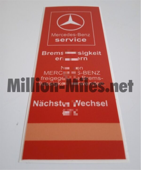 MB Brake Fluid Service GER #1277