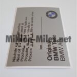BMW Oil Filter Service #1292