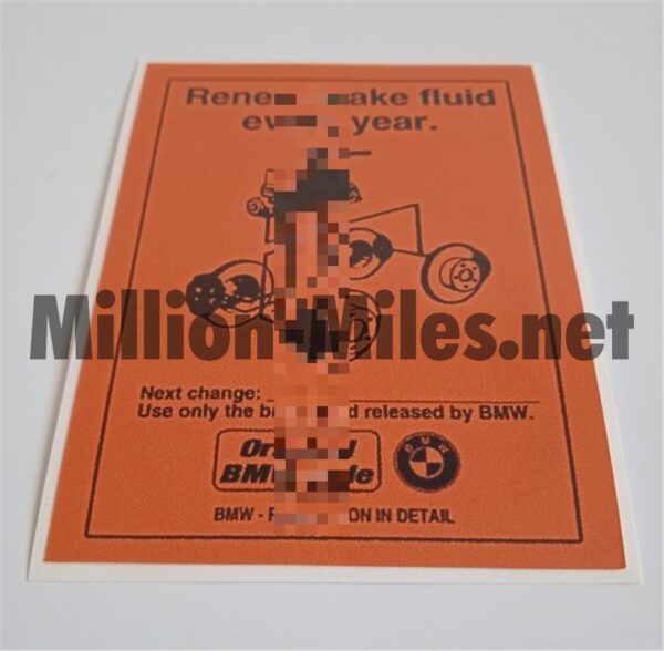 BMW Brake Fluid Service ENG #1298