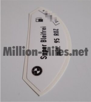 BMW Fuel info 95Pb Fuel Tank Flap #1314
