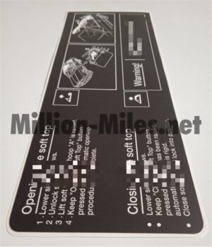 BMW E30 Convertible ENG Roof Operating Instruction AUTOMATIC #1321