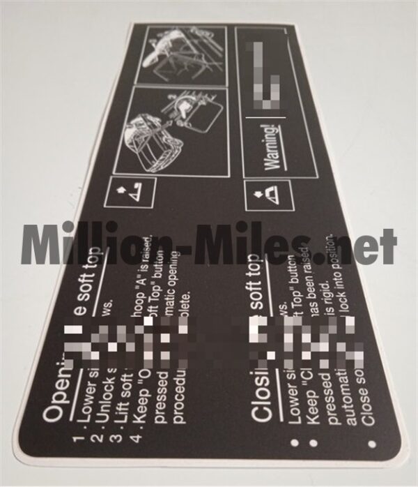 BMW E30 Convertible ENG Roof Operating Instruction AUTOMATIC #1321