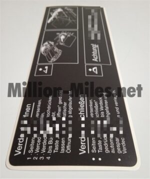 BMW E30 Convertible GER Roof Operation Instruction AUTOMATIC #1322