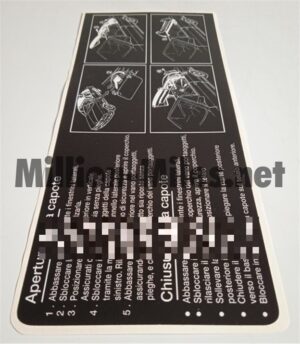 BMW E30 Convertible ITA Roof Operating Instruction MANUAL #1323