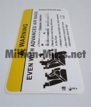 MB Airbag Sun visor #1364