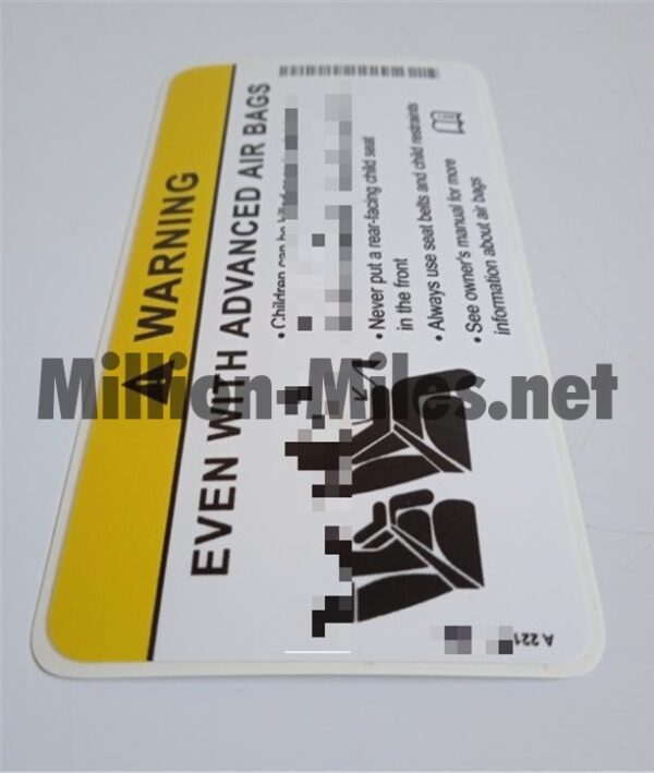 MB Airbag Sun visor #1364