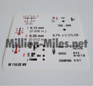 MB Engine data M110 #1368