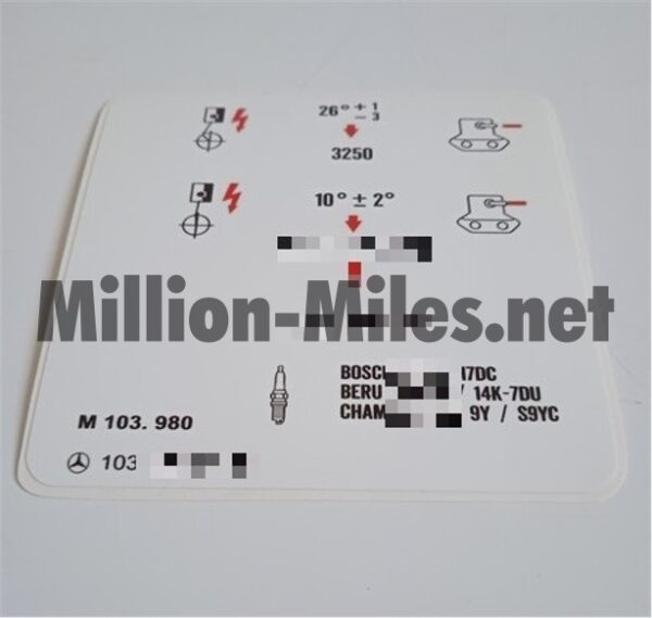 MB Engine data M103 #1369