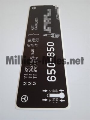 MB Engine data M111 #1370