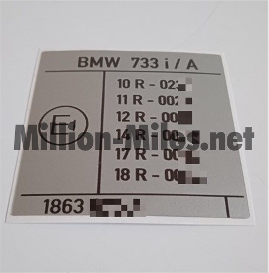 BMW E23 733i / A Lights Info #1378