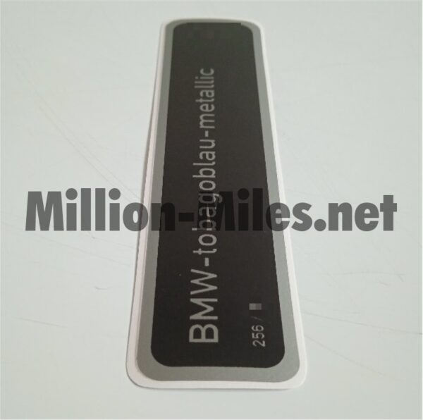 BMW E34 E36 E38 E39 Colour Code 256 Tobagoblau #1401