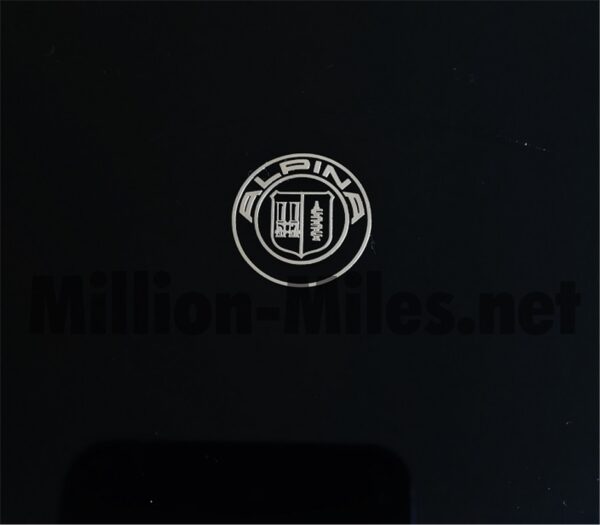ALPINA Piano Black Wood trim logo Chrome #1402