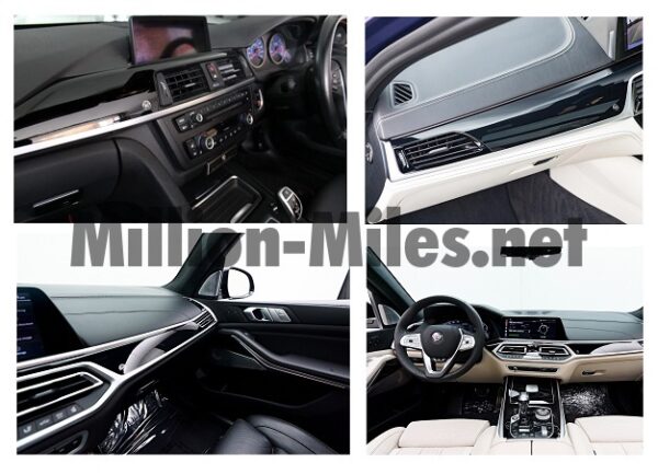 ALPINA Piano Black Wood trim logo Chrome #1402
