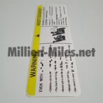 Airbag Warning ENG / FRA 1571