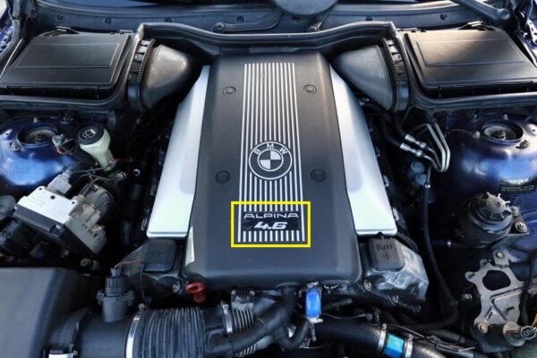 BMW E39 ALPINA B10V8 engine cover badge 4.6L