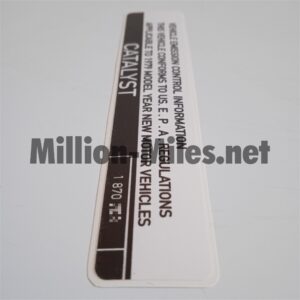 1579 BMW Emission Control 1979 US CATALYST #1579