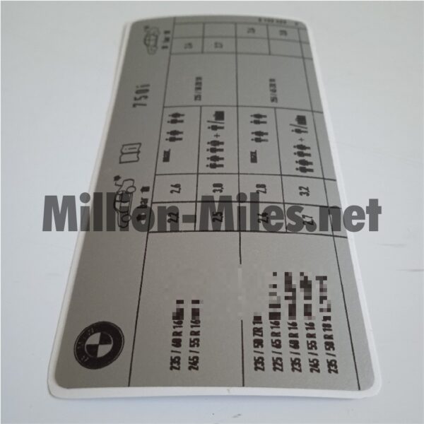 BMW Tire pressure 750i E38 #1581