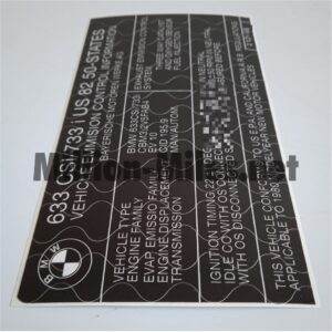 BMW E23 E24 Emission Control 1980 633CSi / 733i US #1587